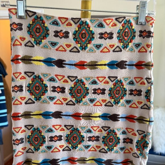 Aztec colorful stretchy skirt - Picture 1 of 2